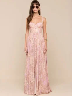 Rosette Maxi Dress