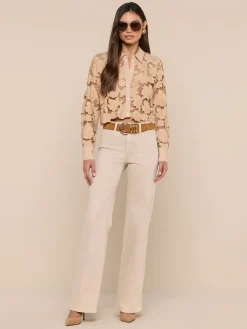 Seychelle Cropped Eyelet Blouse