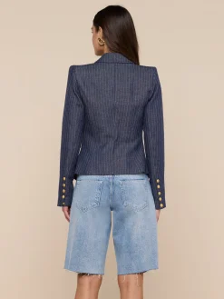 Solar Pinstriped Blazer