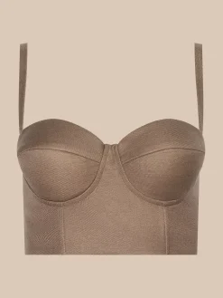 Sonya Linen-Blend Bustier