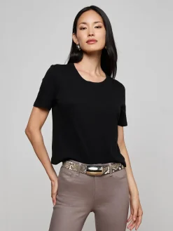 Stormy Cropped Cotton Tee