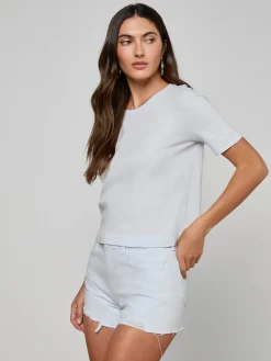 Stormy Cropped Cotton Tee