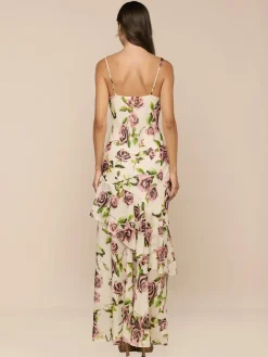 Viola Silk Cowl-Neck Gown