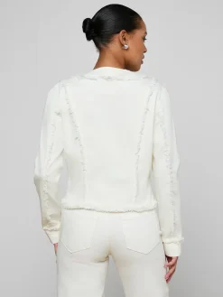 Yarin Collarless Fray Jacket