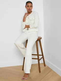Yarin Collarless Fray Jacket